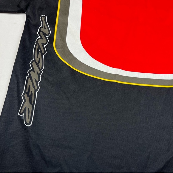 Vtg Answer Mens BMX Motocross Jersey XL 90s Red/Black Mock Neck A9 - Picture 8 of 10